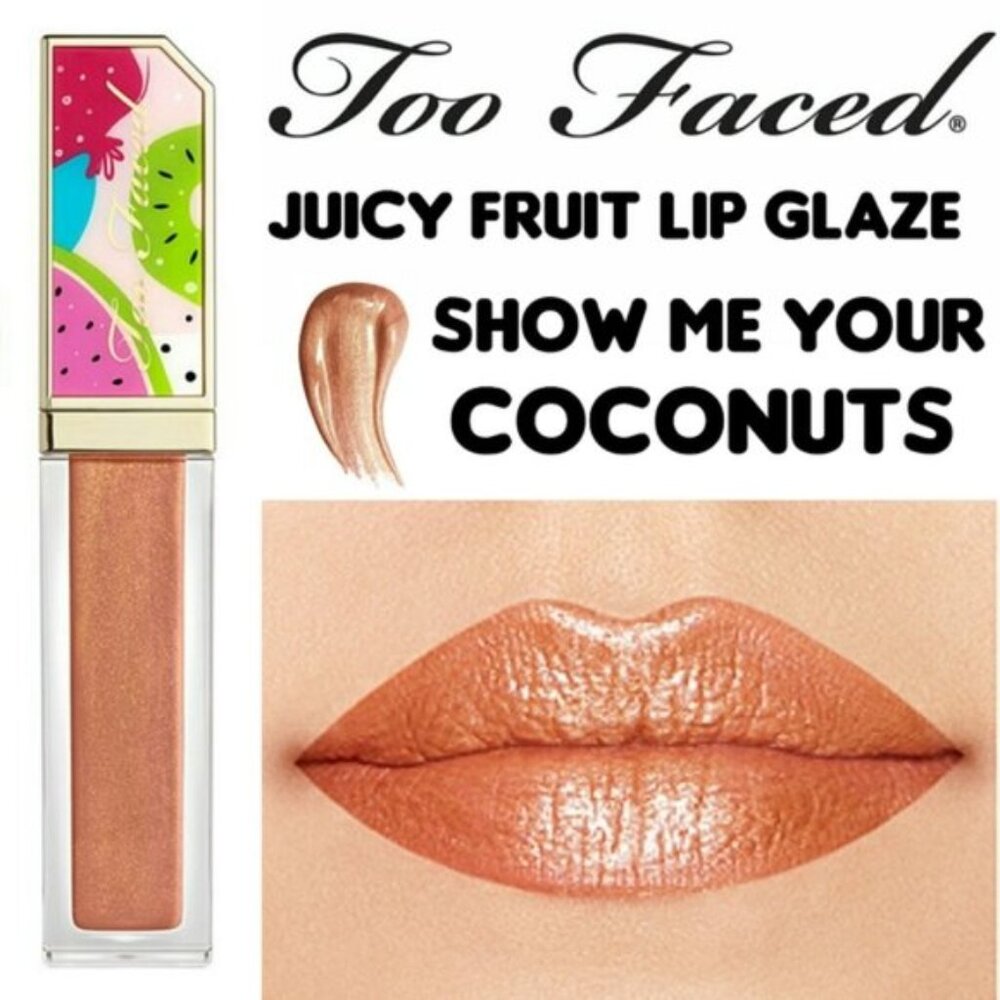 Too Faced Tutti Frutti Lip Glaze NWT in Show Me Coconuts